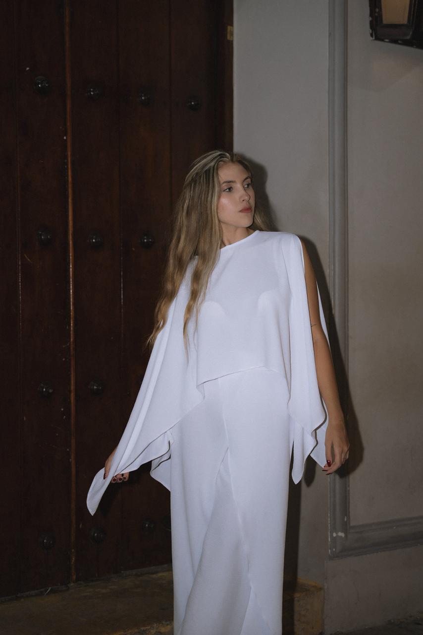 Ocean Breeze Blanco Blouse